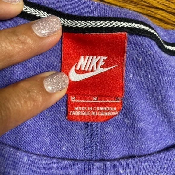 Nike Air Heathered Swoosh Light shirt SzMed Purple - Picture 7 of 7